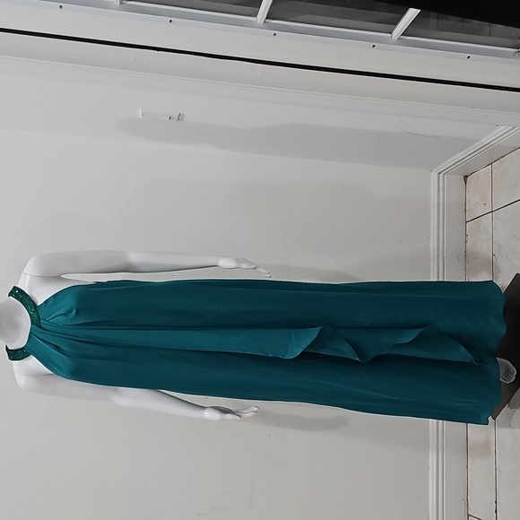 Calvin Klein Teal Maxi Dress Size 14 - Picture 2 of 16
